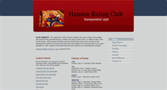 Desktop Screenshot of hansonridingclub.org